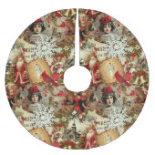 Jupon De Sapin En Polyester Brossé Victorian Yuletide Treasures Collage (Devant)