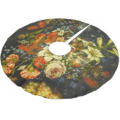 Jupon De Sapin En Polyester Brossé Vie morte avec fleurs et fruits (Angle)