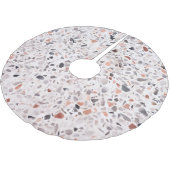 Jupon De Sapin En Polyester Brossé Vieille texture terrazzo, motif d'hamper. (Angle)