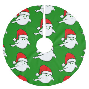 Jupon De Sapin En Polyester Brossé vilain fantôme de noël éffrayant vert déplaisant