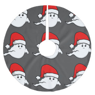 Jupon De Sapin En Polyester Brossé vilain fantôme de Noël santa claus éffrayant dépla