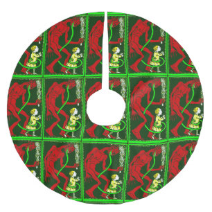 Jupon De Sapin En Polyester Brossé vilain Noël krampus enfant victorien