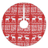 Jupon De Sapin En Polyester Brossé Vilain Sweater QR Code Bonne année! (Devant)