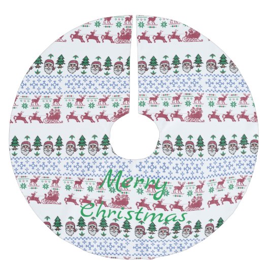 Jupon De Sapin En Polyester Brossé Vilain Sweater Style Thunder_Cove de Noël (Devant)