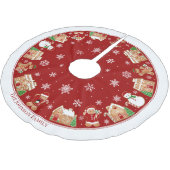 Jupon De Sapin En Polyester Brossé Village de pain d'épice personnalisé (Angle)