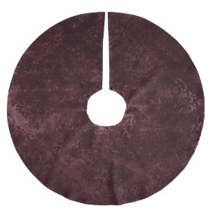 Jupon De Sapin En Polyester Brossé Vin Velvety Damask Glam Grunge de Bordeaux Sangr