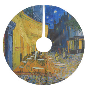 Jupon De Sapin En Polyester Brossé Vincent van Gogh - Terrasse de café la nuit