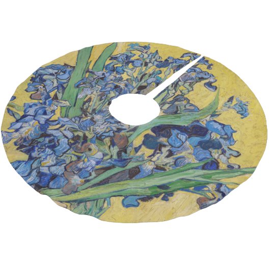 Jupon De Sapin En Polyester Brossé Vincent van Gogh - Vase avec Irises (Angle)