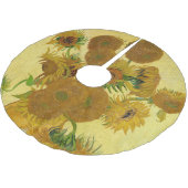 Jupon De Sapin En Polyester Brossé Vincent van Gogh - Vase avec quinze tournesols (Angle)