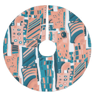 Jupon De Sapin En Polyester Brossé Vintage Doodle Motif sans couture.