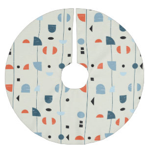 Jupon De Sapin En Polyester Brossé Vintage géométrique : motif transparent du milieu