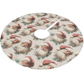 Jupon De Sapin En Polyester Brossé Vintage Santa Christmas Retro Santa (Angle)