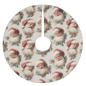 Jupon De Sapin En Polyester Brossé Vintage Santa Christmas Retro Santa (Devant)