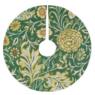 Jupon De Sapin En Polyester Brossé Vintage William Morris Cherwell Vert Floral Art