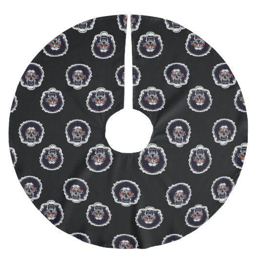 Jupon De Sapin En Polyester Brossé Visage de Zombie (Devant)