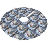 Jupon De Sapin En Polyester Brossé Vizla Laisser neiger Noël (Angle)
