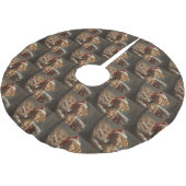 Jupon De Sapin En Polyester Brossé Vizsla de Noël Fête (Angle)