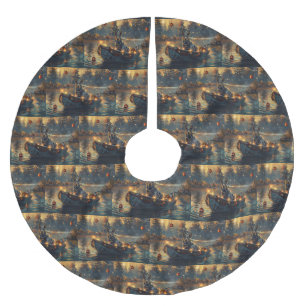 Jupon De Sapin En Polyester Brossé Voyage de Noël festif de Blue Heeler