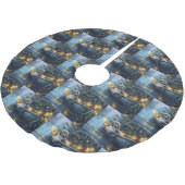 Jupon De Sapin En Polyester Brossé Voyage festif de Noël Havanais (Angle)