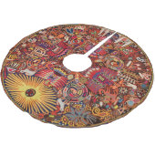 Jupon De Sapin En Polyester Brossé Voyage tribal maya mexicain de Boho d'art d'Oaxaca (Angle)