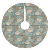Jupon De Sapin En Polyester Brossé Water Lys Lily Art Nouveau Nature (Devant)