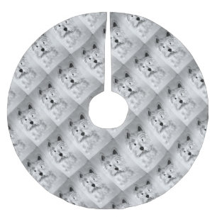 Jupon De Sapin En Polyester Brossé West Highland White Terrier