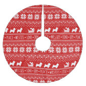 Jupon De Sapin En Polyester Brossé West Highland White Terriers Westie Dogs Holiday B (Devant)