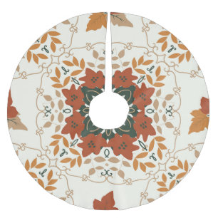 Jupon De Sapin En Polyester Brossé Whispers d'automne : Blend géométrique floral