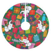 Jupon De Sapin En Polyester Brossé White Elephant Noël présente l'Arrière - plan vert (Devant)