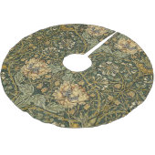 Jupon De Sapin En Polyester Brossé William Morris Honeysuckle Vert Floral (Angle)