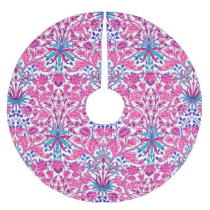 Jupon De Sapin En Polyester Brossé William Morris Hyacinth Imprimer, rose Fuchsia