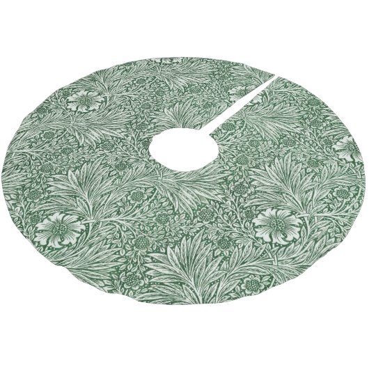 Jupon De Sapin En Polyester Brossé william morris marigold fleurs vertes (Angle)