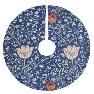 Jupon De Sapin En Polyester Brossé William Morris Medway Bleu Floral