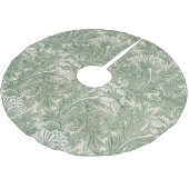Jupon De Sapin En Polyester Brossé William Morris tulip fond textile vert (Angle)