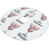 Jupon De Sapin En Polyester Brossé Winedeer Reindeer Christmas Xmas Matching Family (Angle)