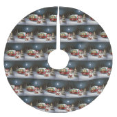 Jupon De Sapin En Polyester Brossé Winter Chihuahua Caravan Christmas Adventure (Devant)