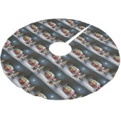 Jupon De Sapin En Polyester Brossé Winter Rottweiler Caravan Christmas Adventure (Angle)