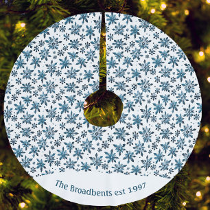 Jupon De Sapin En Polyester Brossé Winter Wonderland Flammes de neige Noël
