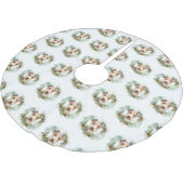 Jupon De Sapin En Polyester Brossé Wirefox Terrier Festive de Noël Wreath Pup (Angle)