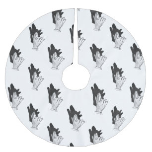 Jupon De Sapin En Polyester Brossé Wolf Silhouette