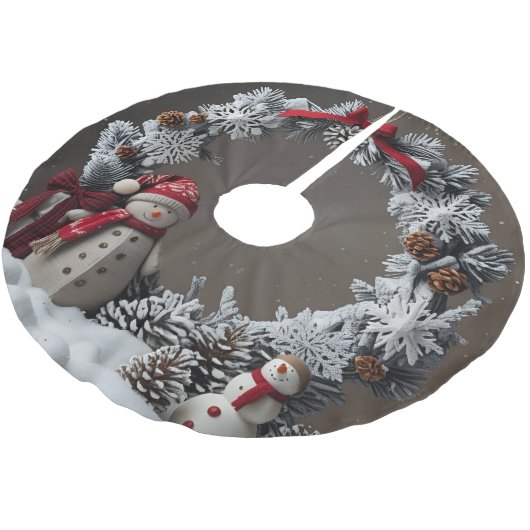 Jupon De Sapin En Polyester Brossé Wreath (Angle)