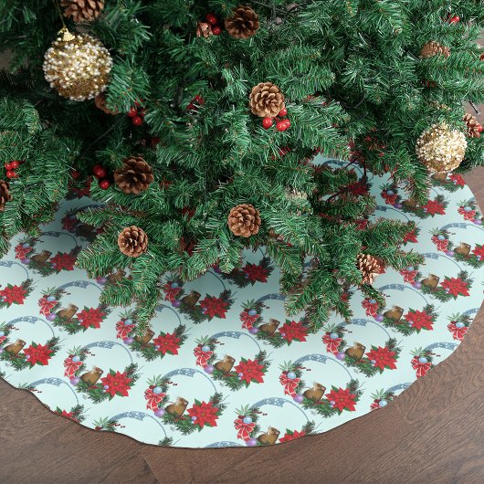 Jupon De Sapin En Polyester Brossé Wreath de la souris de Noël