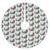 Jupon De Sapin En Polyester Brossé Wreath de la souris de Noël (Devant)