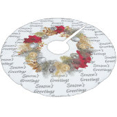 Jupon De Sapin En Polyester Brossé Wreath de Noël BLANC (Angle)