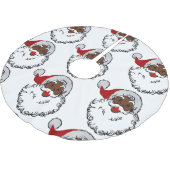 Jupon De Sapin En Polyester Brossé xmas black santa claus (Angle)