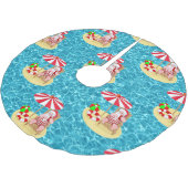 Jupon De Sapin En Polyester Brossé xmas plage santa claus (Angle)