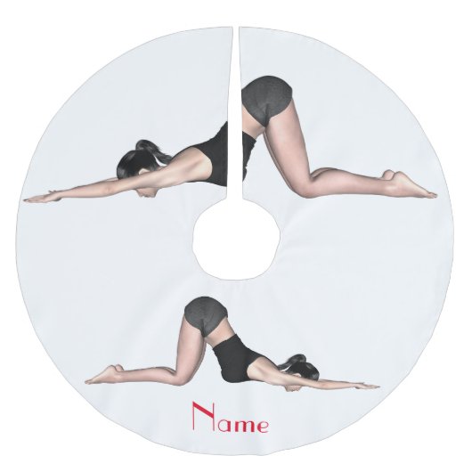 Jupon De Sapin En Polyester Brossé Yoga Poses Thunder_Cove (Devant)