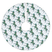 Jupon De Sapin En Polyester Brossé Zebra Black et Green Print (Devant)
