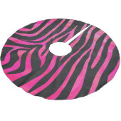 Jupon De Sapin En Polyester Brossé Zebra noir et rose chaud (Angle)