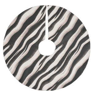 Jupon De Sapin En Polyester Brossé Zebra raye une texture transparente + vos idées